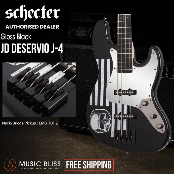 Schecter BLS- JD Electric Bass Guitar - Gloss Black
