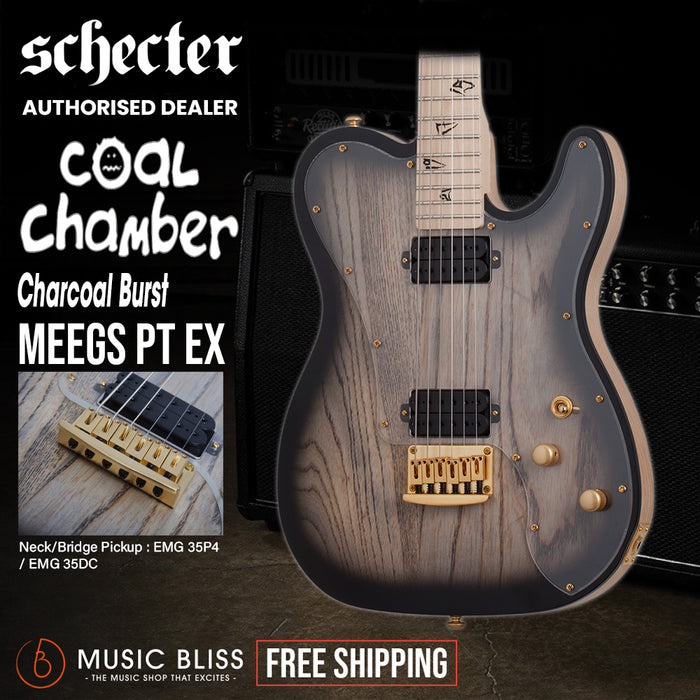 Schecter Meegs PT Electric Guitar - Charcoal Burst
