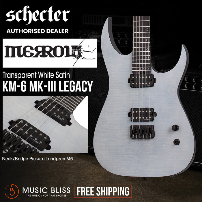Schecter KM-6 MK-III Legacy Electric Guitar - Transparent White Satin