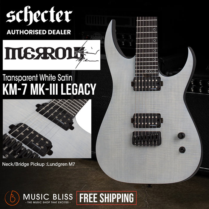 Schecter KM-7 MK-III Legacy Electric Guitar - Transparent White Satin