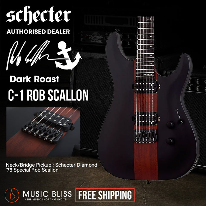 Schecter C-1 Rob Scallon Electric Guitar - Dark Roast
