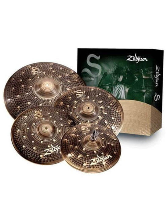 Zildjian SD4680 S Dark Cymbal Pack - 14" Hi-hats, 16" and 18" Crashes, and 20" Ride - Music Bliss Malaysia