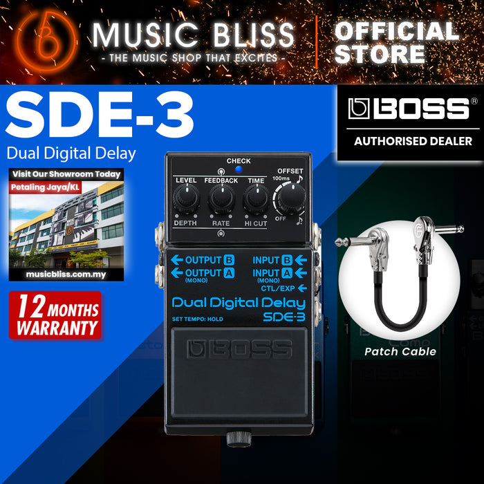 Boss SDE-3 Dual Digital Delay Pedal (SDE3) | Music Bliss Malaysia