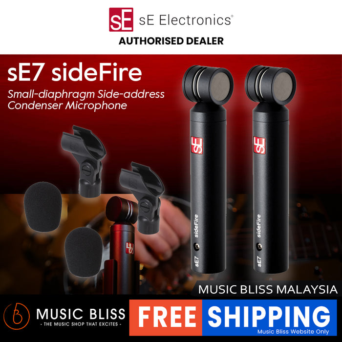sE Electronics sE7 sideFire Small-diaphragm Side-address Condenser Microphones - Matched Pair