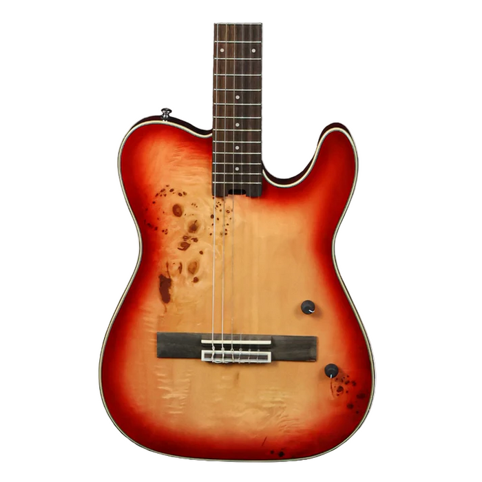 SQOE Spain SEGD600 Nylon Electric Guitar with Piezo Pickups - Cherry Sunburst
