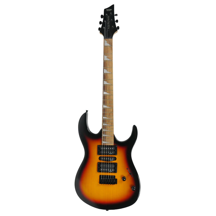 SQOE SEIB370 Soloist Body HSH Electric Guitar with Rosewood Fretboard - Sunburst