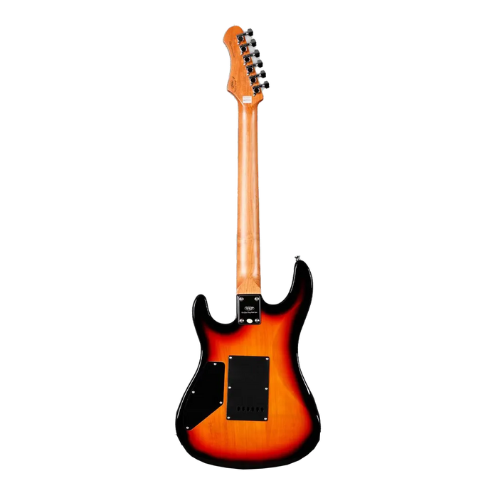 SQOE SEIB450 Double Cutaway Body HH Electric Guitar with Roasted Maple Fretboard - Sunburst