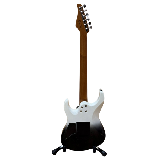 SQOE SEIB500 HH Roasted Maple Neck Electric Guitar with Tremolo - Ink Gradient White