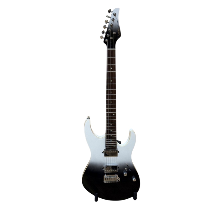SQOE SEIB500 HH Roasted Maple Neck Electric Guitar with Tremolo - Ink Gradient White