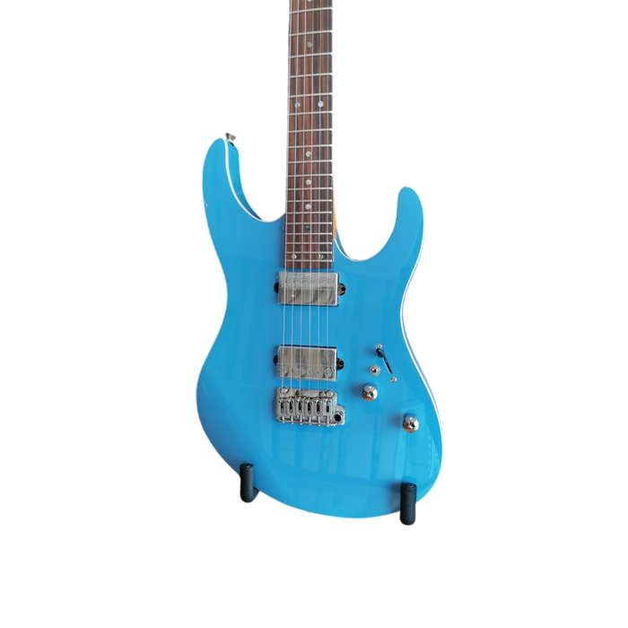 SQOE SEIB500 HH Roasted Maple Neck Electric Guitar with Tremolo - Miami Blue