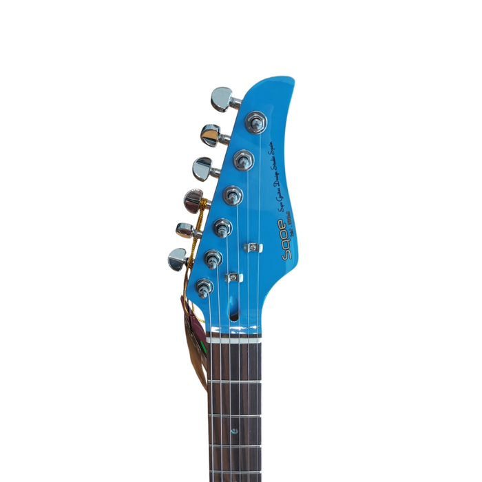 SQOE SEIB500 HH Roasted Maple Neck Electric Guitar with Tremolo - Miami Blue