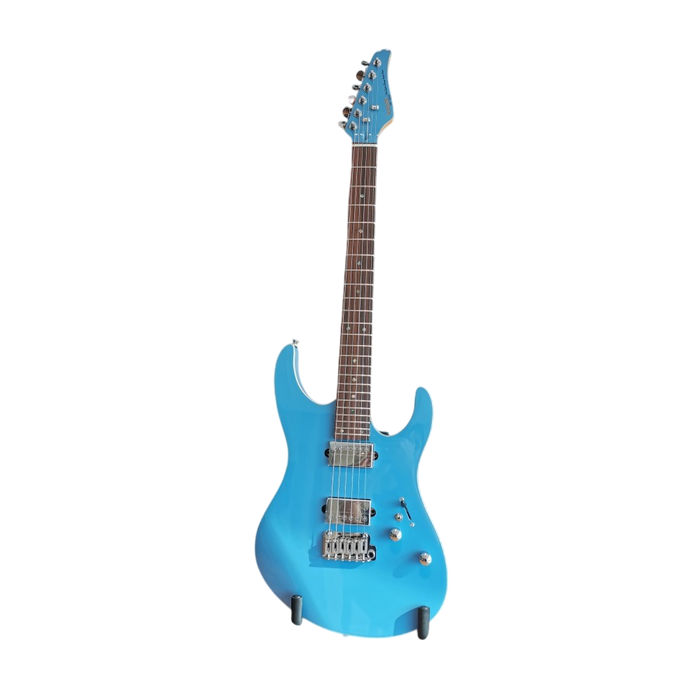 SQOE SEIB500 HH Roasted Maple Neck Electric Guitar with Tremolo - Miami Blue