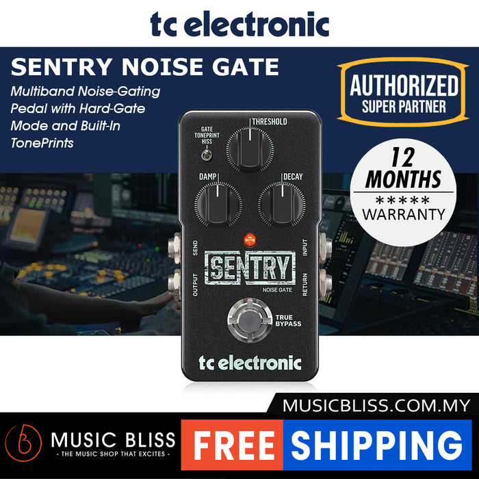 TC Electronic Sentry Noise Gate Guitar Effects Pedal - Music Bliss Malaysia