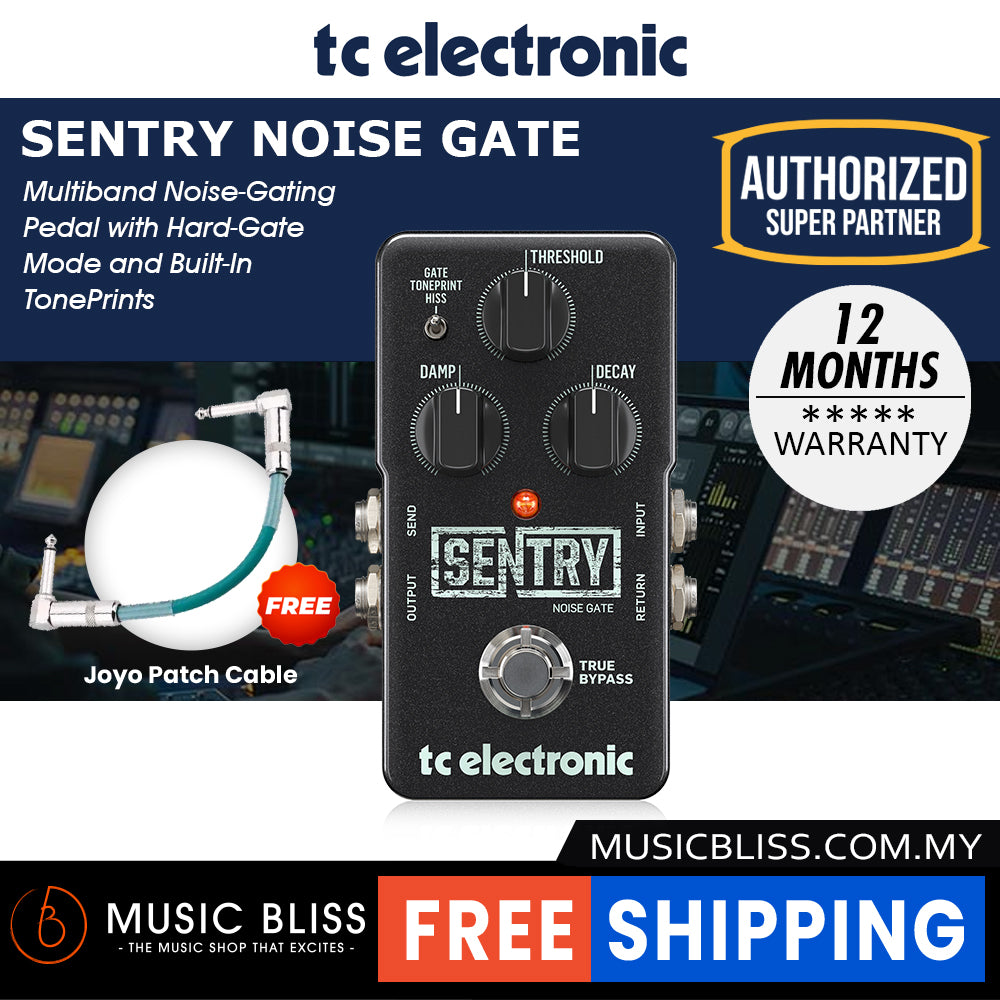 sentry pedal TC Electronic Sentry Noise Gate Guitar Effects Pedal