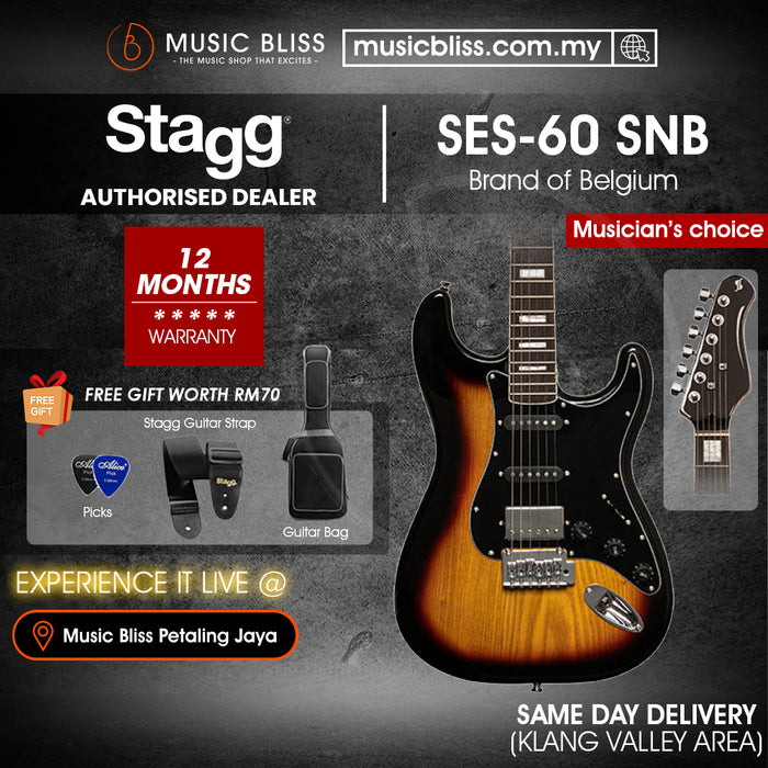 Stagg SES-60 Vintage Series Electric Guitar - Sunburst