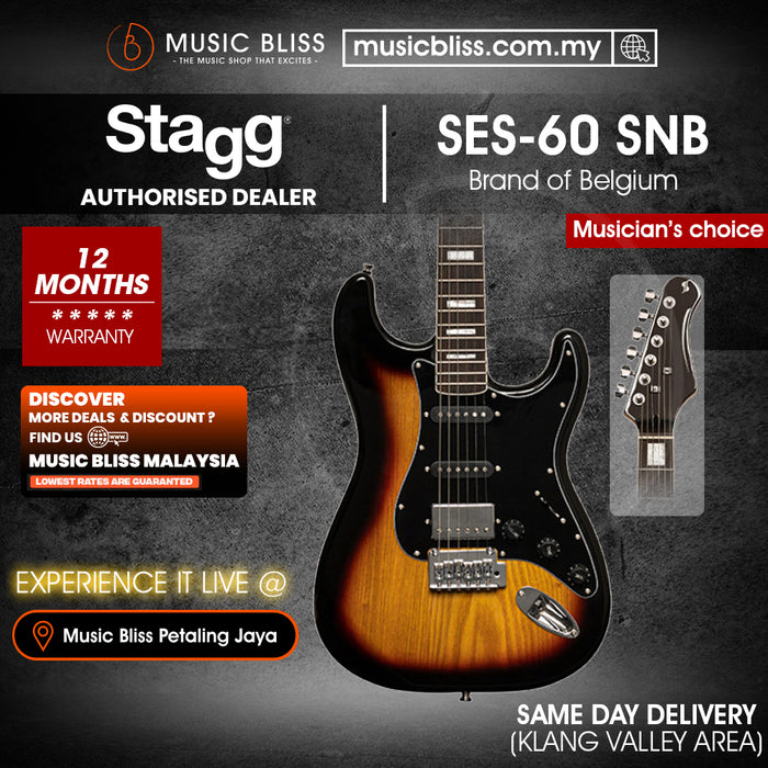 Stagg SES-60 Vintage Series Electric Guitar - Sunburst