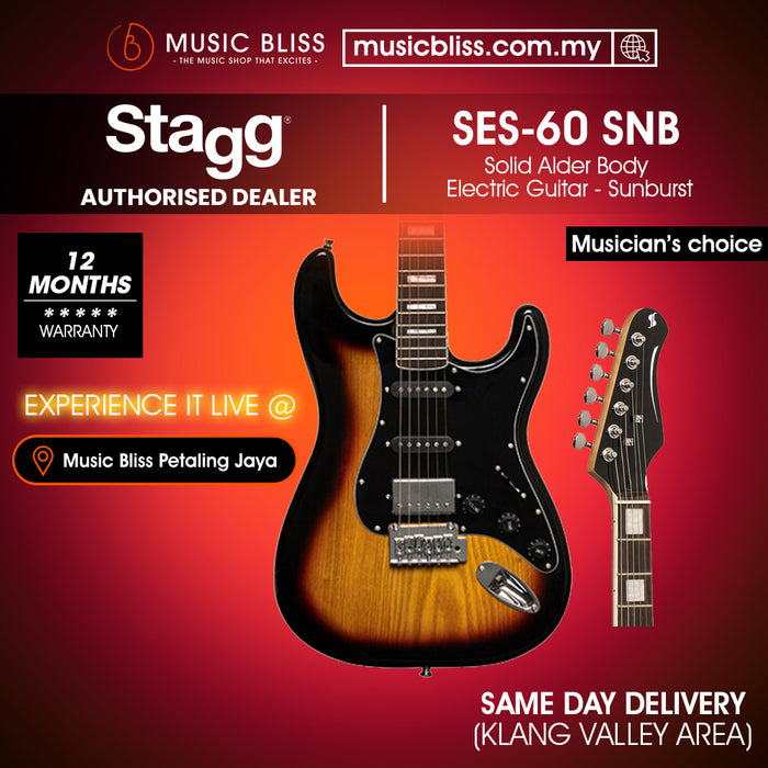 Stagg SES-60 Vintage Series Electric Guitar - Sunburst