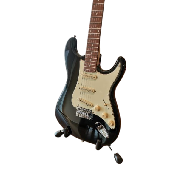 SQOE SEST200 Stratocaster Body SSS Vintage Electric Guitar - Black