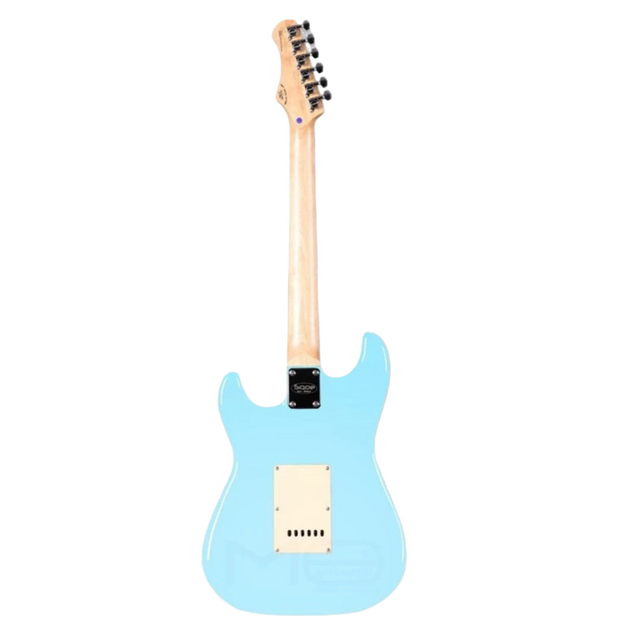 SQOE SEST200 Stratocaster Body SSS Vintage Electric Guitar - Skyblue