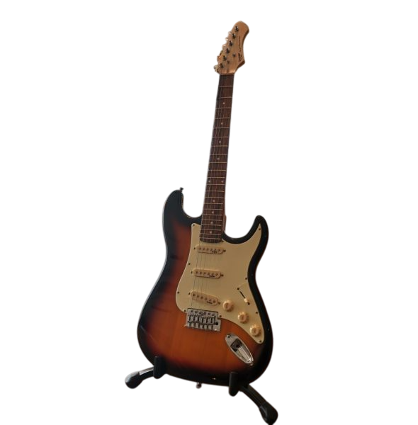 SQOE SEST200 Stratocaster Body SSS Vintage Electric Guitar - Sunburst