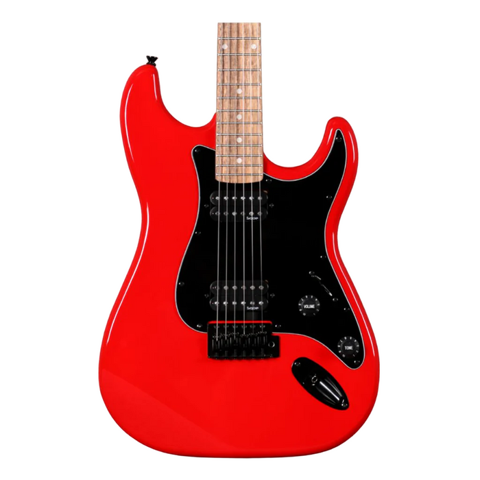 SQOE SEST210 Super Stratocaster Body HH Electric Guitar, Rosewood Fretboard - Red