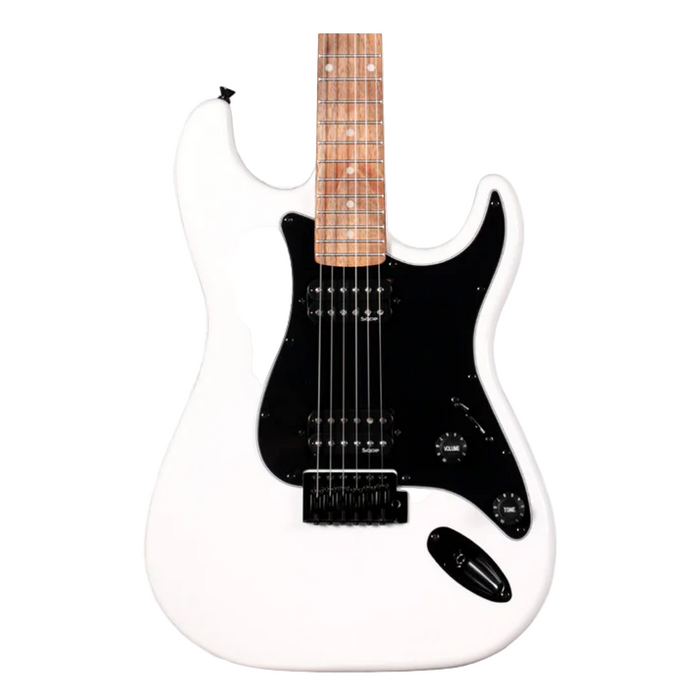 SQOE SEST210 Super Stratocaster Body HH Electric Guitar, Rosewood Fretboard - White