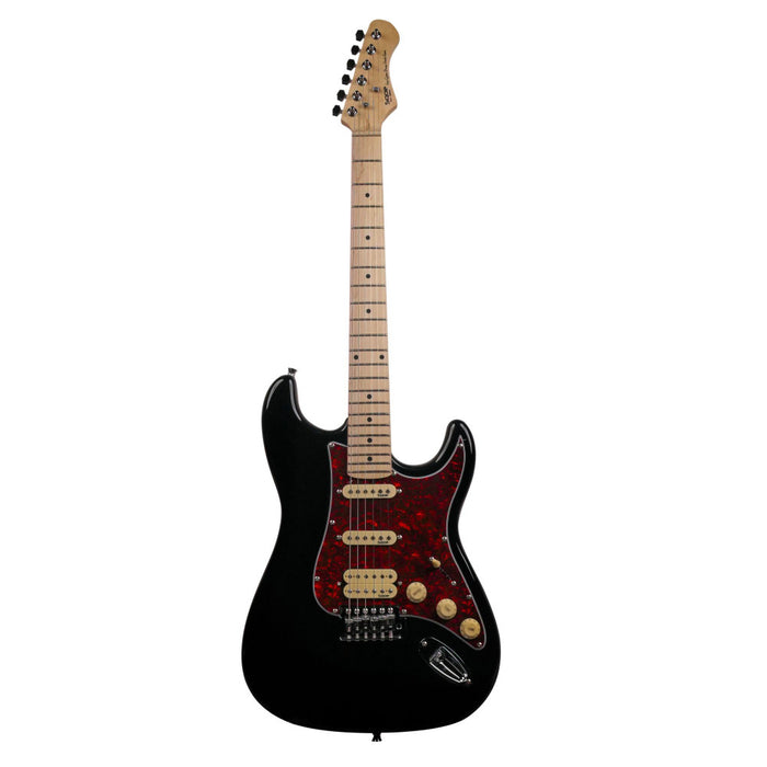 SQOE SEST250 ST Series HSS Electric Guitar - Black