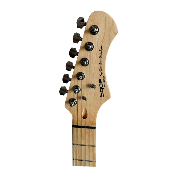 SQOE SEST250 ST Series HSS Electric Guitar - White
