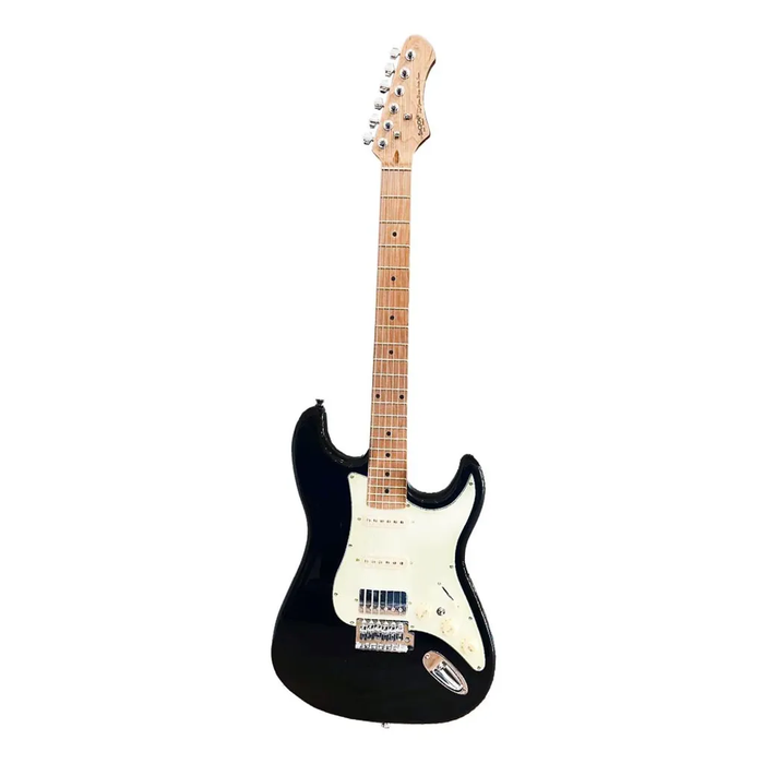 SQOE SEST600 ST Series HSS Electric Guitar - Black (SEST-600)