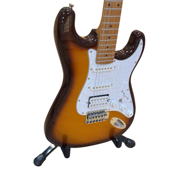 SQOE SEST610 IF Series HSS Electric Guitar - Mocha Ice Flower