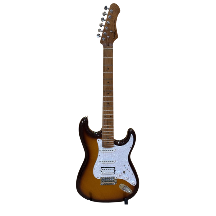 SQOE SEST610 IF Series HSS Electric Guitar - Mocha Ice Flower