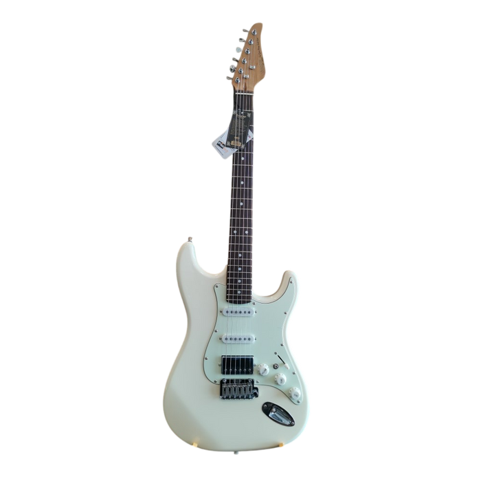 SQOE SEST700 ST Series HSS Electric Guitar - Olympic White