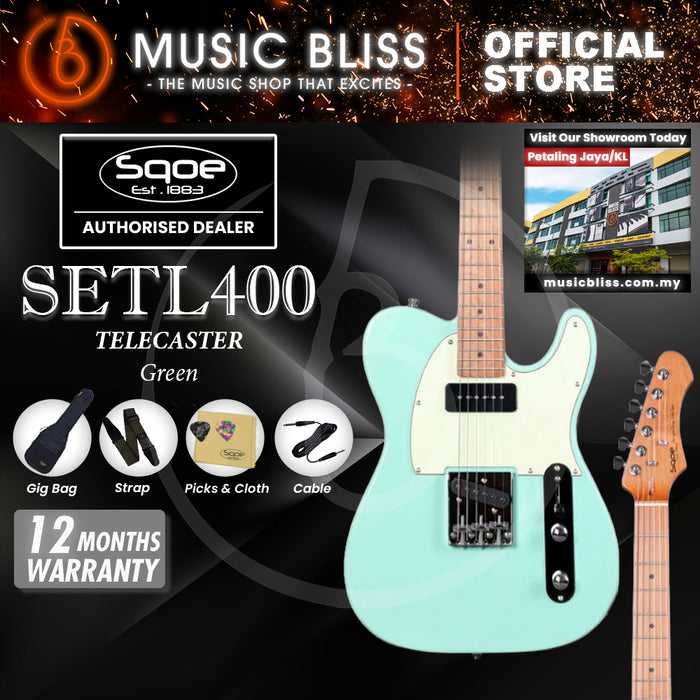 SQOE SETL400 TL Series Electric Guitar - Green