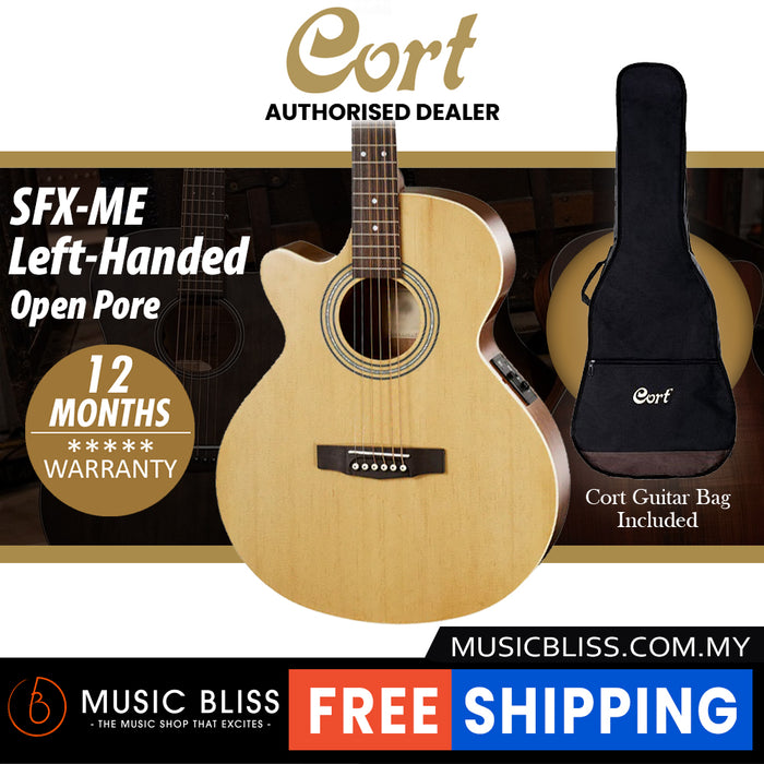 Cort SFX-ME Left-Handed Acoustic Guitar with Bag