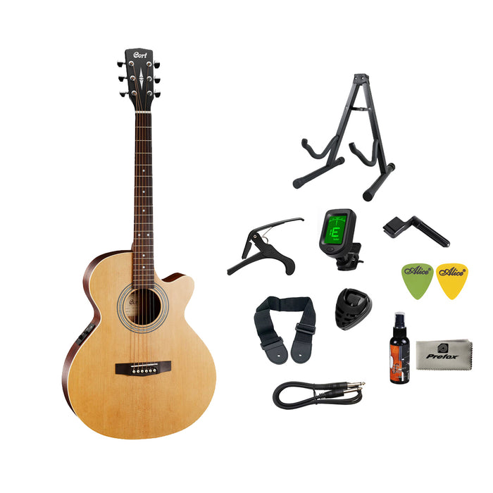 Cort SFX-ME Acoustic Guitar with Bag - Open Pore