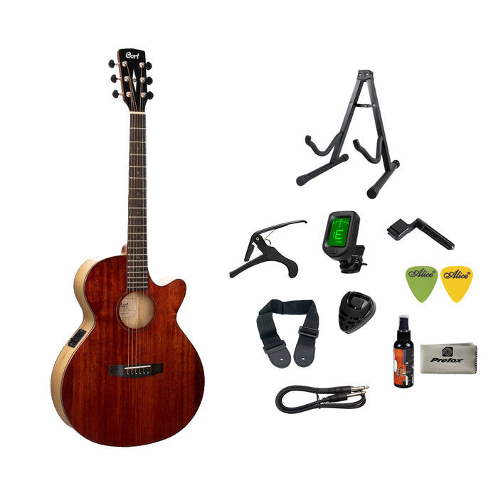 Cort SFX-Myrtlewood Acoustic Guitar with Bag - Brown Gloss