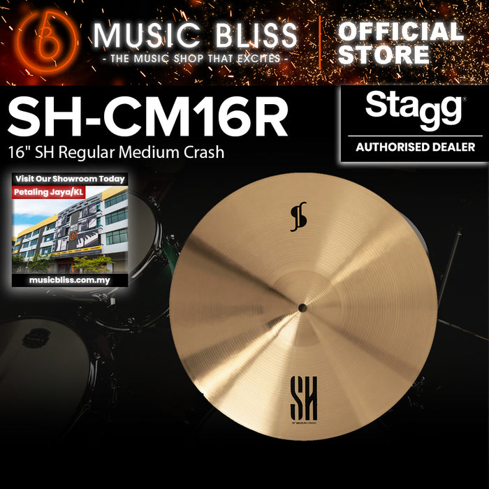 Stagg SH-CM B20 Hand Hammered Regular Medium Crash - 16" / 18"