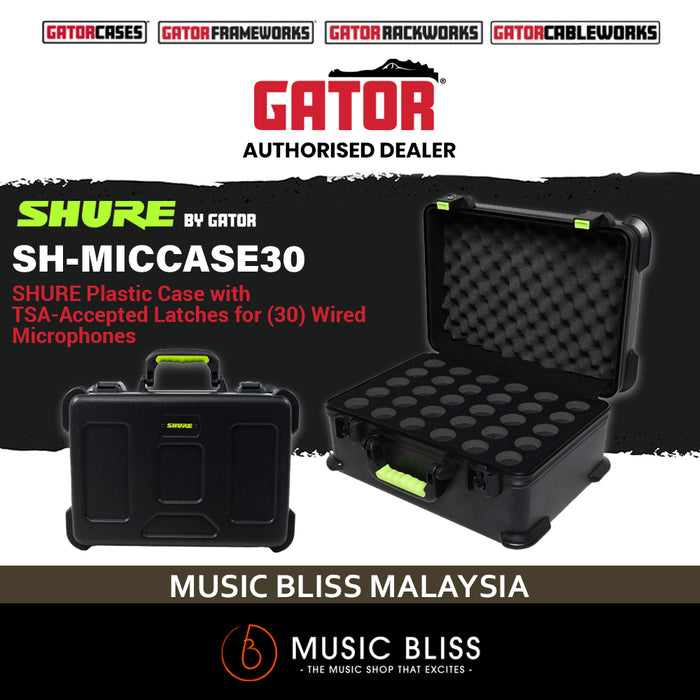 Shure by Gator SH-MICCASE30 Molded Case with Drops for 30 Microphones