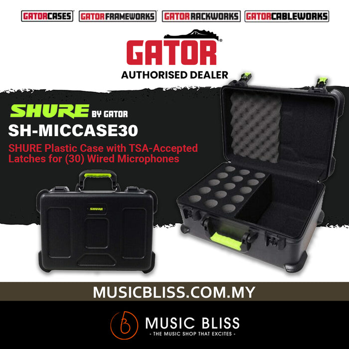 Shure by Gator SH-MICCASE30 Molded Case with Drops for 30 Microphones