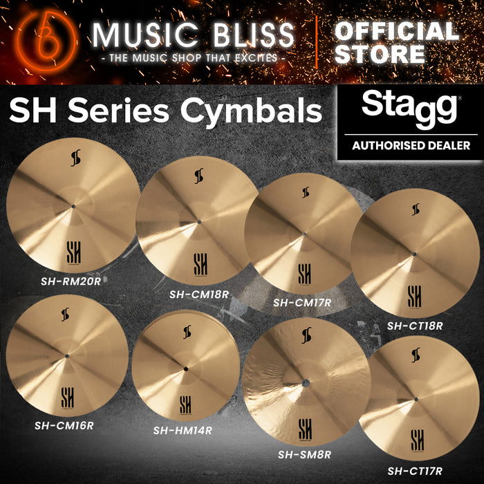 Stagg SH-CT B20 Hand Hammered Regular Thin Crash Cymbal - 17" / 18"