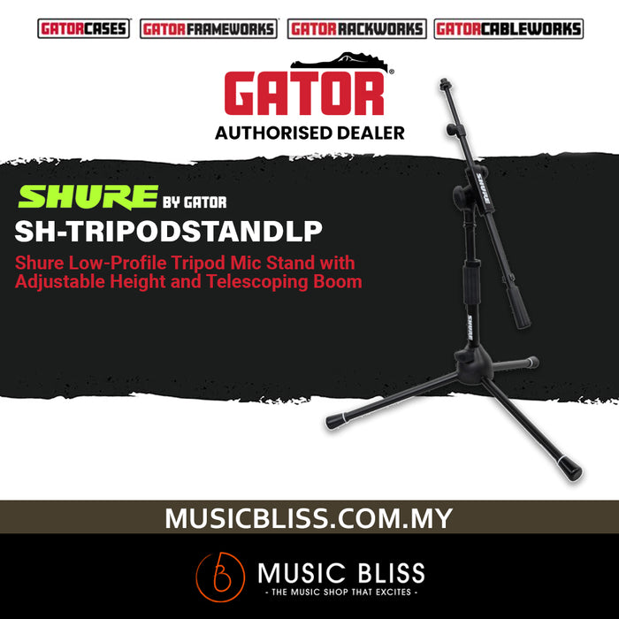 Shure by Gator SH-TRIPODSTANDLP Tripod Microphone Stand