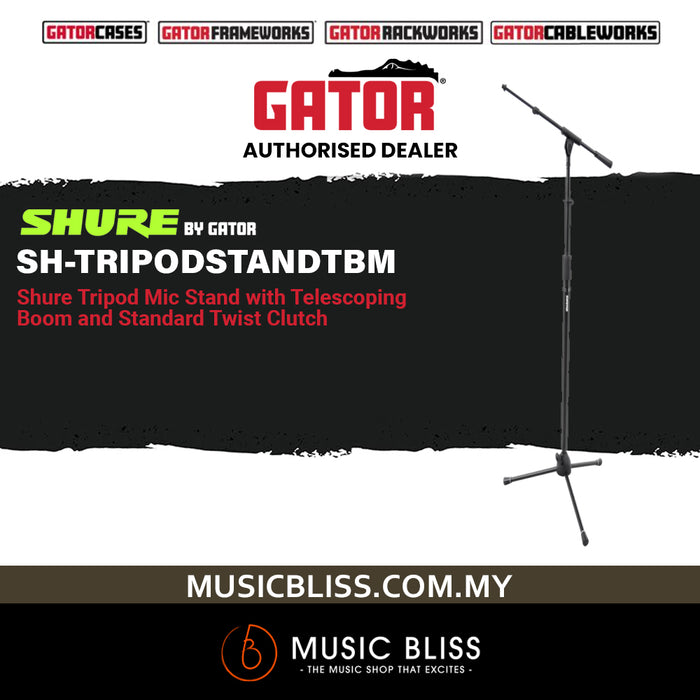Shure by Gator SH-TRIPODSTANDTBM Tripod Microphone Stand