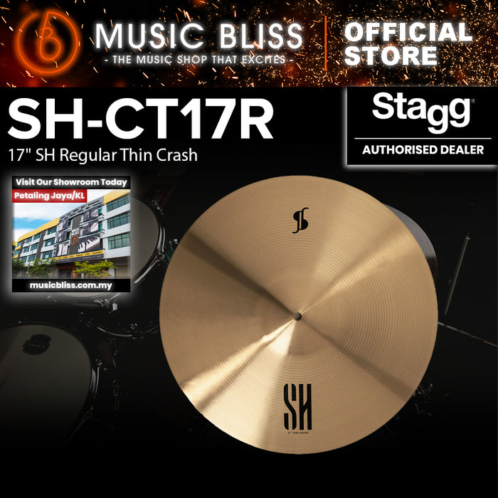 Stagg SH-CT B20 Hand Hammered Regular Thin Crash Cymbal - 17" / 18"