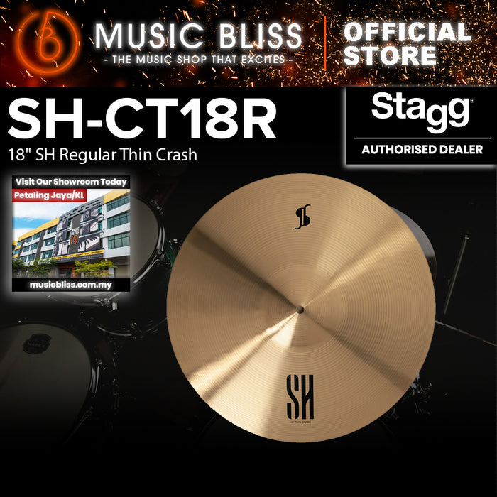 Stagg SH-CT B20 Hand Hammered Regular Thin Crash Cymbal - 17" / 18"