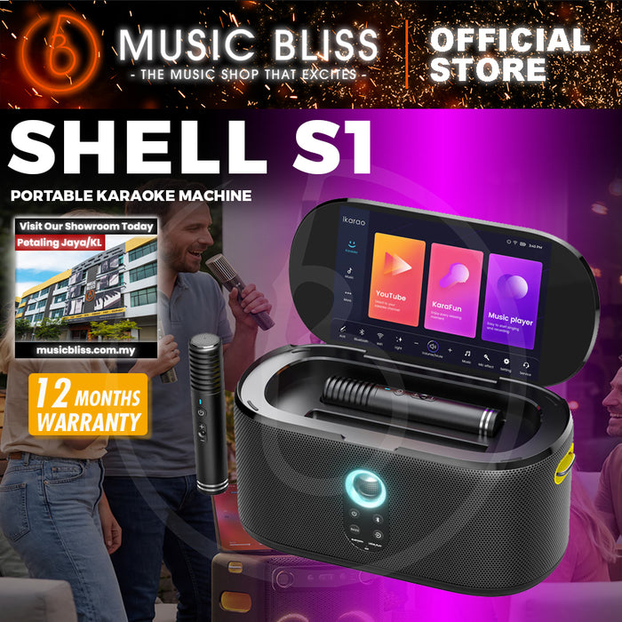 Ikarao Shell S1 Premium Portable Karaoke Machine with 104dB Sound Pressure,and 10.1” HD Screen