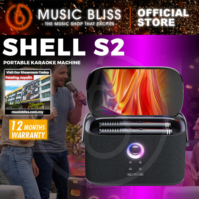 Ikarao Shell S2 Smart Karaoke Machine With Built-In 8" Screen Lyrics And Hidden Wireless Microphone