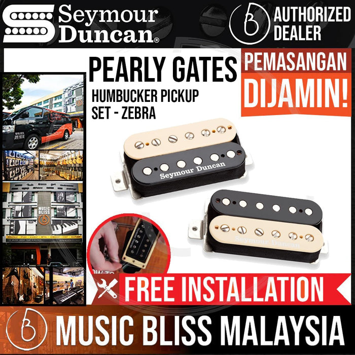 Seymour Duncan Pearly Gates Humbucker Pickup Set - Zebra (Free In-Store Installation) - Music Bliss Malaysia