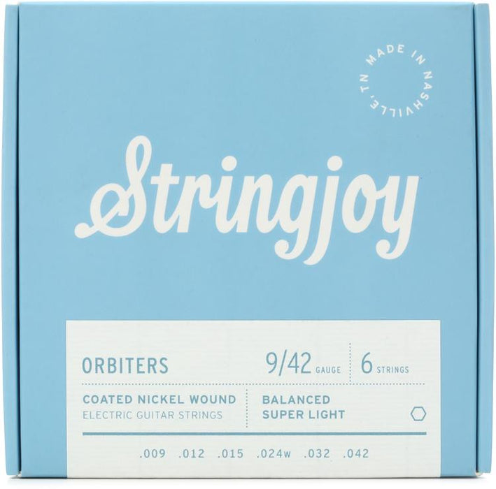 Stringjoy Orbiters Balanced Coated Nickel-wound Electric Guitar Strings - Super Light Gauge (.009 - .042) - Music Bliss Malaysia