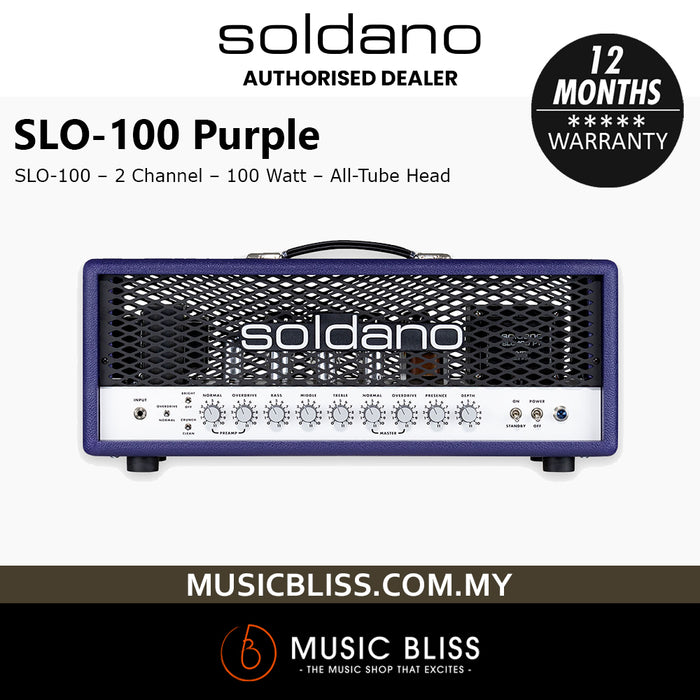 Soldano SLO-100 Super Lead Overdrive 100-watt Tube Head - Purple Tolex with Metal Grille