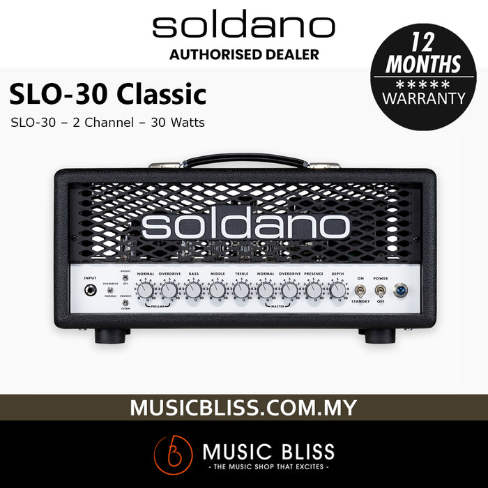 Soldano SLO-30 Super Lead Overdrive 30-watt Tube Head - Metal Grille